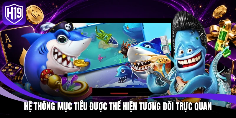 Bắn Cá H5 Tại H19 - Game Săn Thưởng Nhiều Tính Năng Hỗ Trợ 4 Hệ thống mục tiêu được thể hiện tương đối trực quan